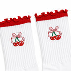 Cherry Ruffle - Pilates Socks
