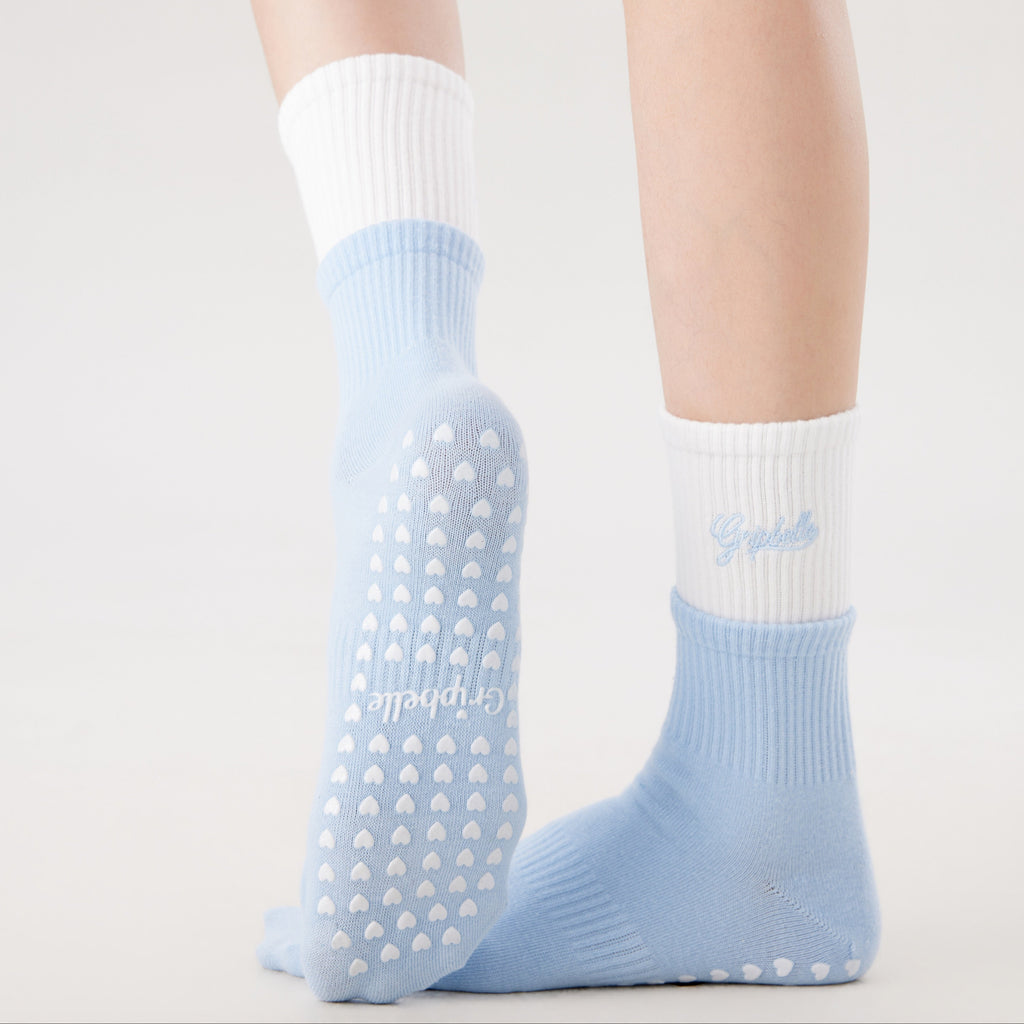 Cloud Blue - Pilates Grip Socks