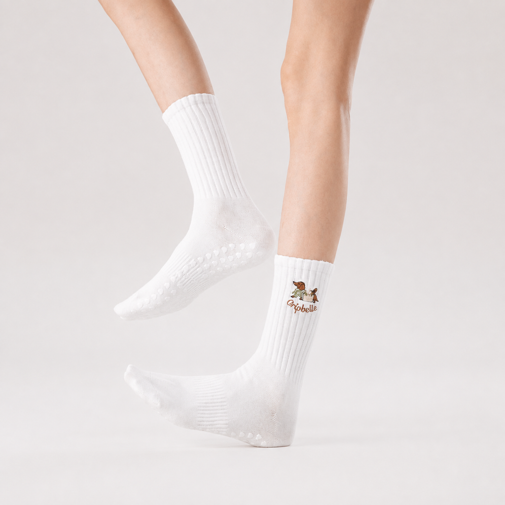 Weekend Stroll Puppy – Pilates Grip Socks