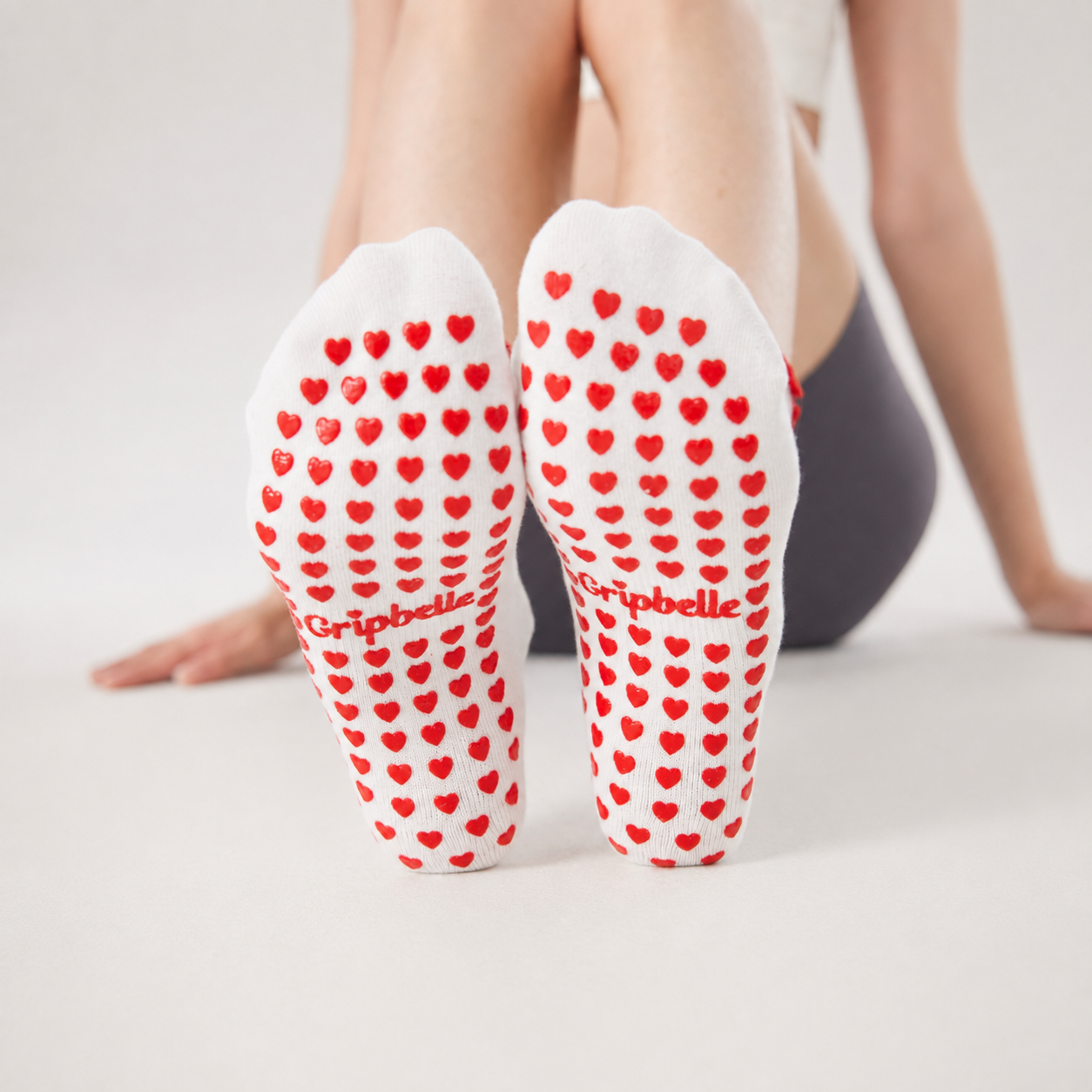Cherry Ruffle - Pilates Grip Socks