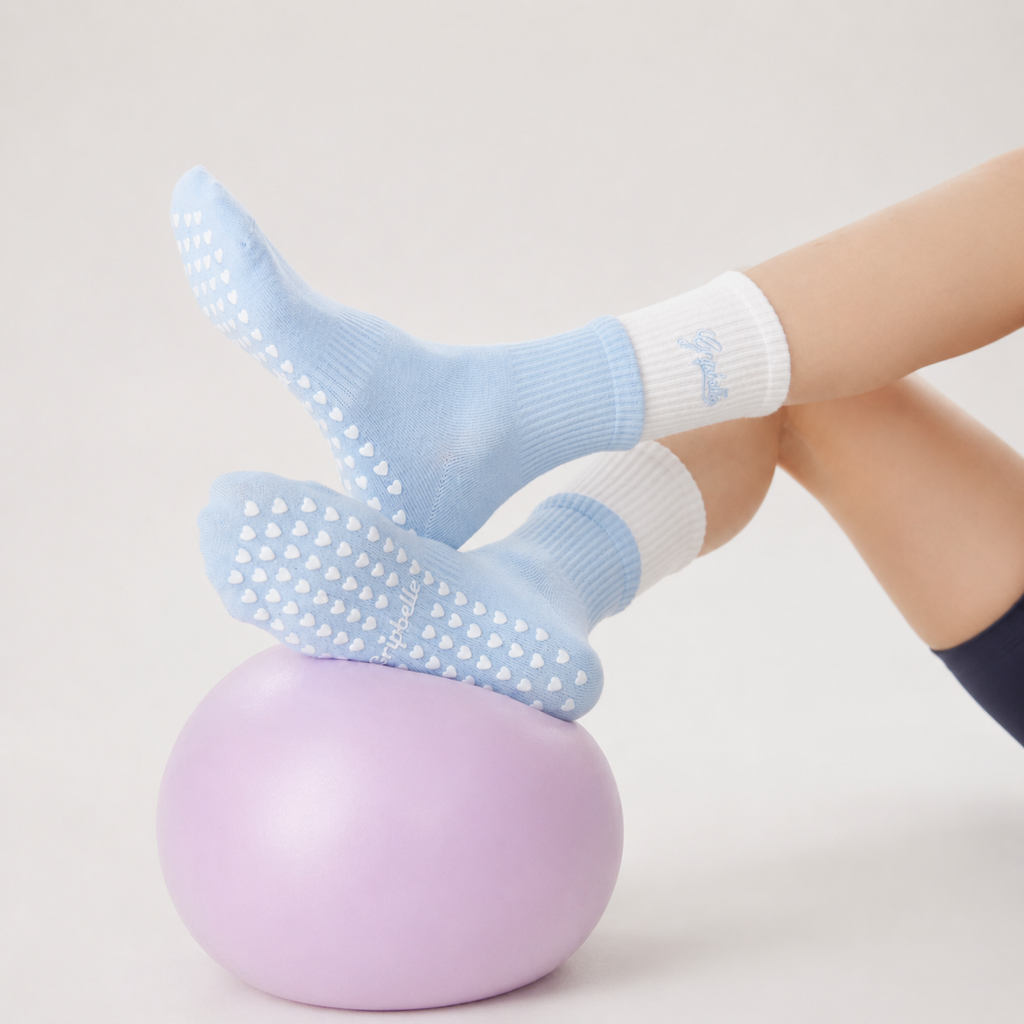 Cloud Blue - Pilates Grip Socks